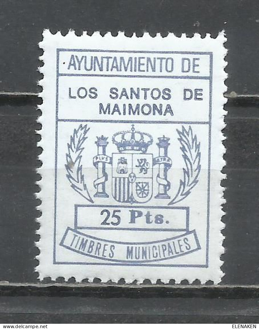 8385-ALTO VALOR,VALOR ALTO 50 PESETAS.SELLO LOCAL ANTIGUO NUEVO ** GOMA ORIGINAL AYUNTAMIENTO DE LOS SANTOS DE MAIMONA - Revenue Stamps