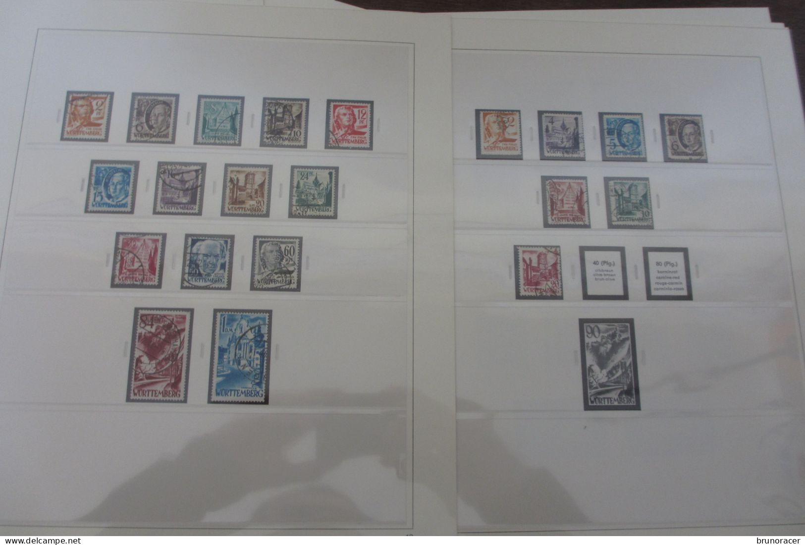 COLLECTION ALLEMAGNE ZOF + SAARE 1945-1959SUR FEUILLES SAFE DUAL NEUF**/*/Oblit. COTE 1550,00 EUROS VOIR SCANS