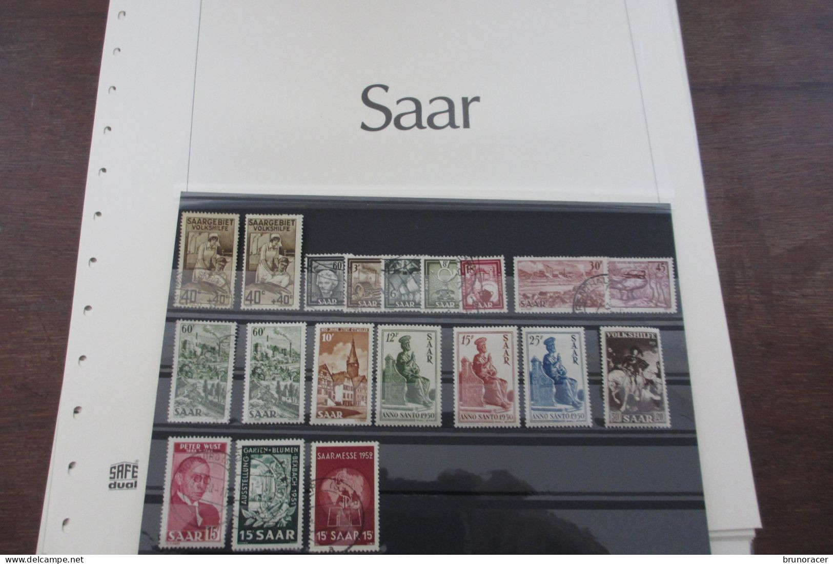 COLLECTION ALLEMAGNE ZOF + SAARE 1945-1959SUR FEUILLES SAFE DUAL NEUF**/*/Oblit. COTE 1550,00 EUROS VOIR SCANS