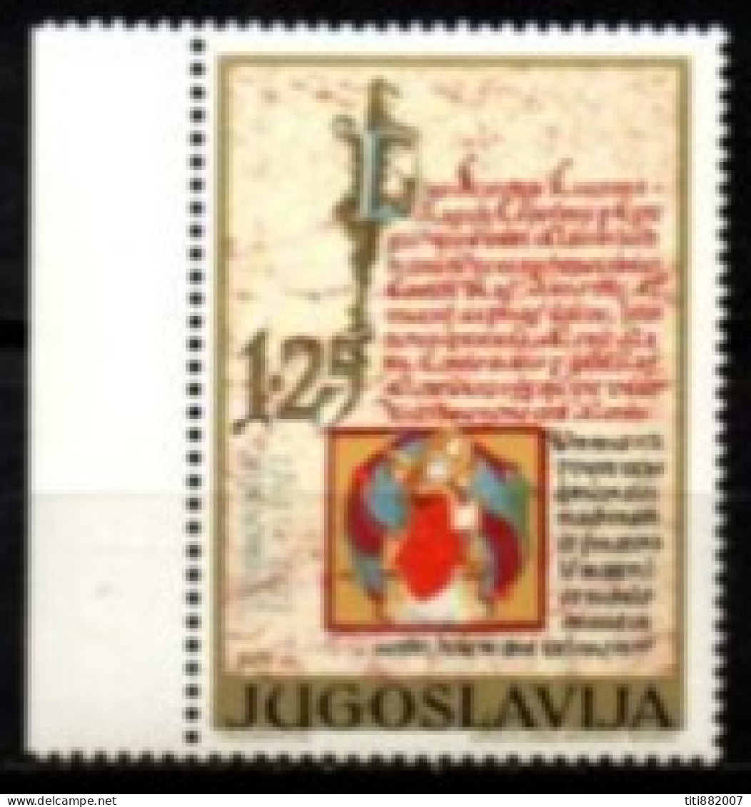 YOUGOSLAVIE    -  1972  .  Y&T N° 1342 ** . Enluminures - Unused Stamps