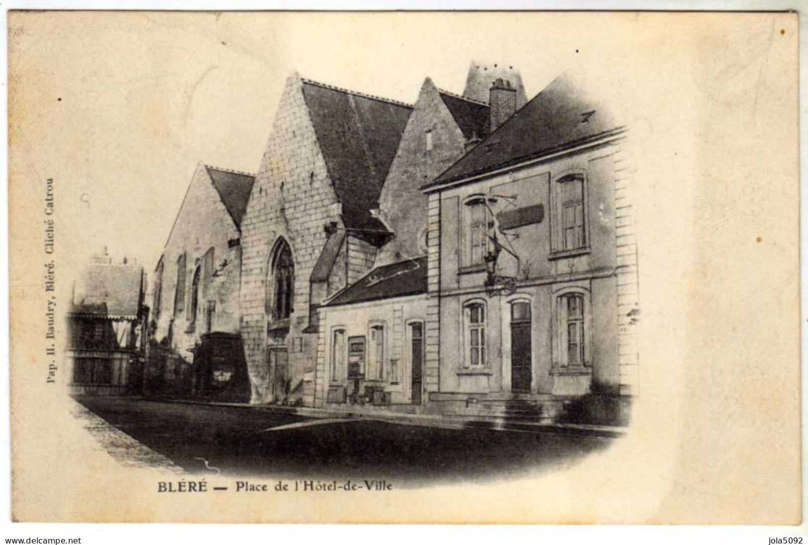 37 / BLERE - Place De L'Hôtel De Ville - Bléré