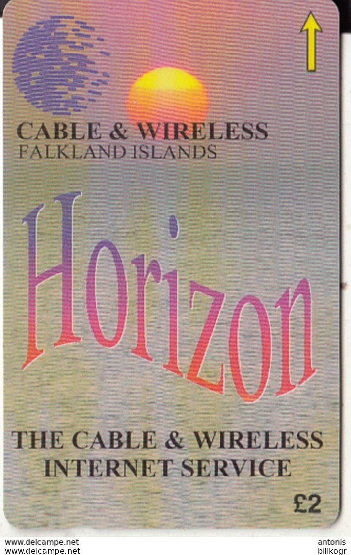 FALKLAND ISL.(GPT) - Horizon Internet Service, CN : 220CFKA, Tirage 1000, Used - Falkland