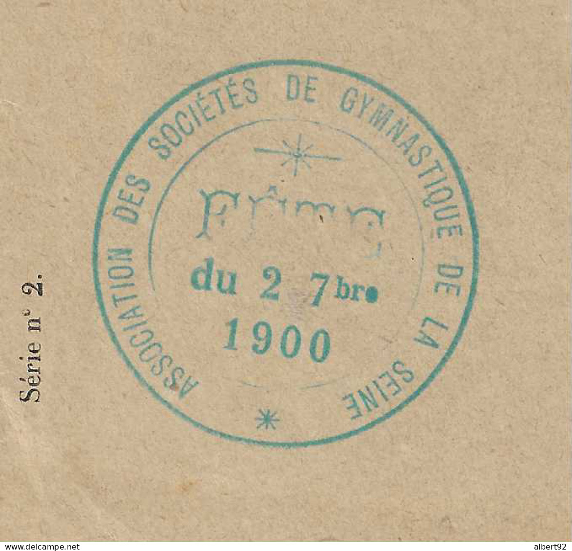 1900 Jeux Olympiques De Paris Dans Le Cadre De L'Exposition : Franchise Bleue + Cachet Bleu Du Concours De Gymnastique - Zomer 1900: Parijs