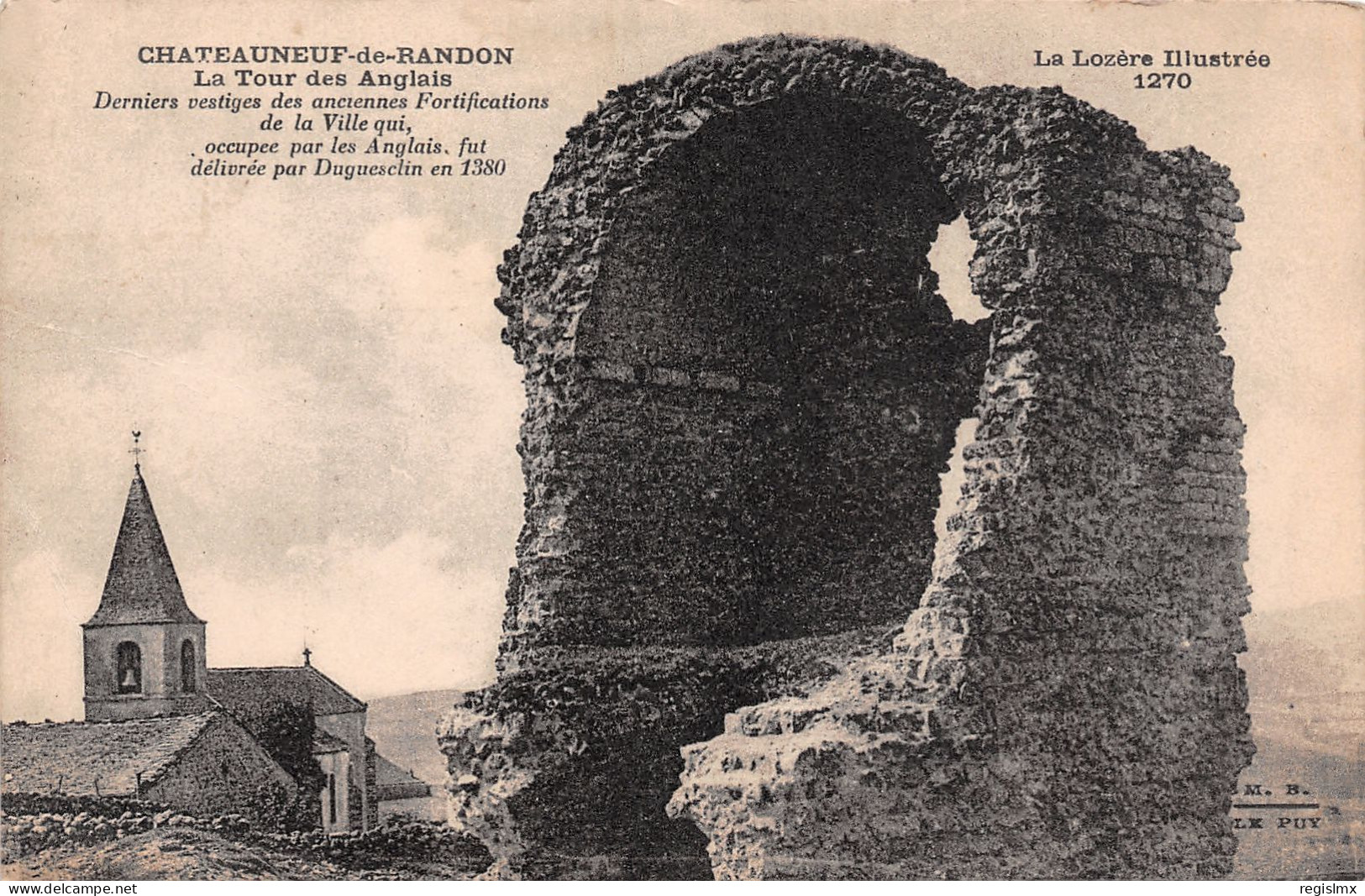 48-CHATEAUNEUF DE RANDON LA TOUR DES ANGLAIS-N°T1145-E/0001 - Chateauneuf De Randon