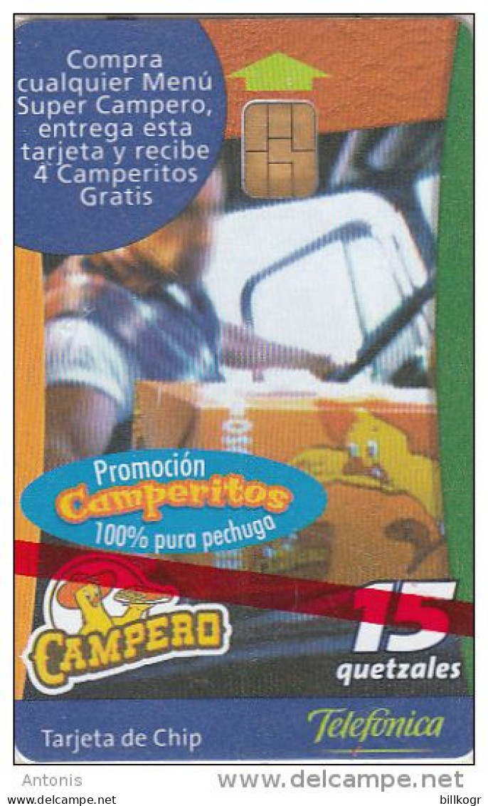 GUATEMALA - Pollo Campero, Telefonica Telecard Q15, Mint - Guatemala