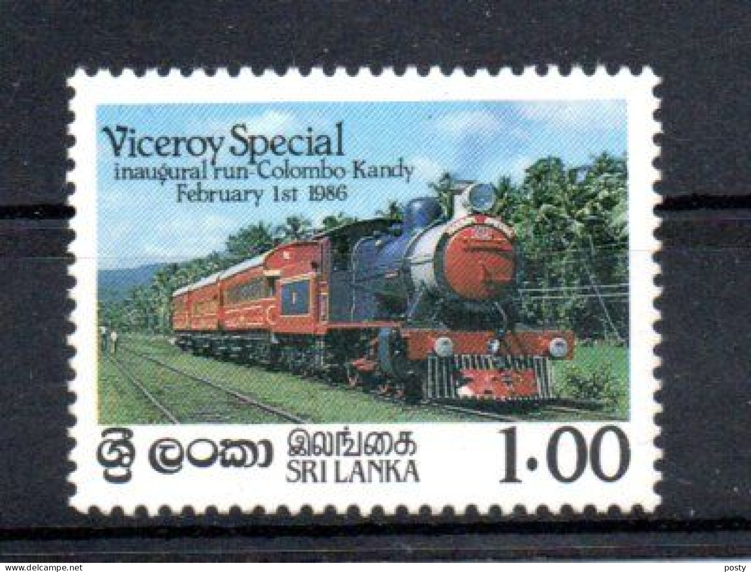 SRI LANKA - 1986 - TRAINS - EISENBAHN - COLOMBO A KANDY - VICEROY SPECIAL - - Sri Lanka (Ceylon) (1948-...)