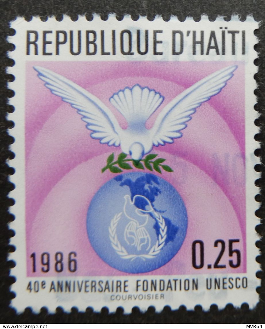 Haïti 1986 1987 (1a) The 40th Anniversary Of United Nations  UNESCO - Haiti