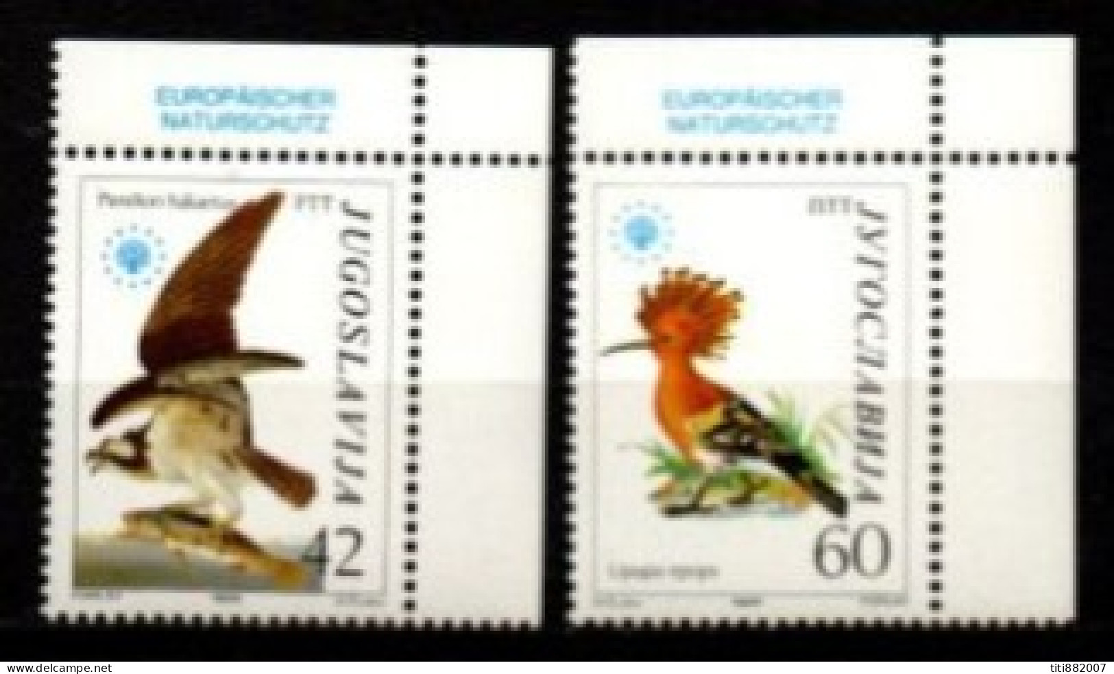 YOUGOSLAVIE    -  1985 .  Y&T N° 1978 / 1979 ** .  Oiseaux - Ungebraucht