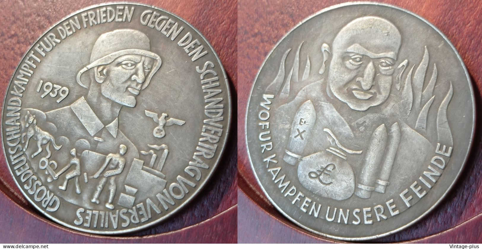 GERMANIA 3° REICH MONETA COMMEMORATIVA WOFURKAMPPEN UNSEREFEINDE 1939   - ALLEMAGNE - DEUTSCHLAND - COD: TM - Otros & Sin Clasificación