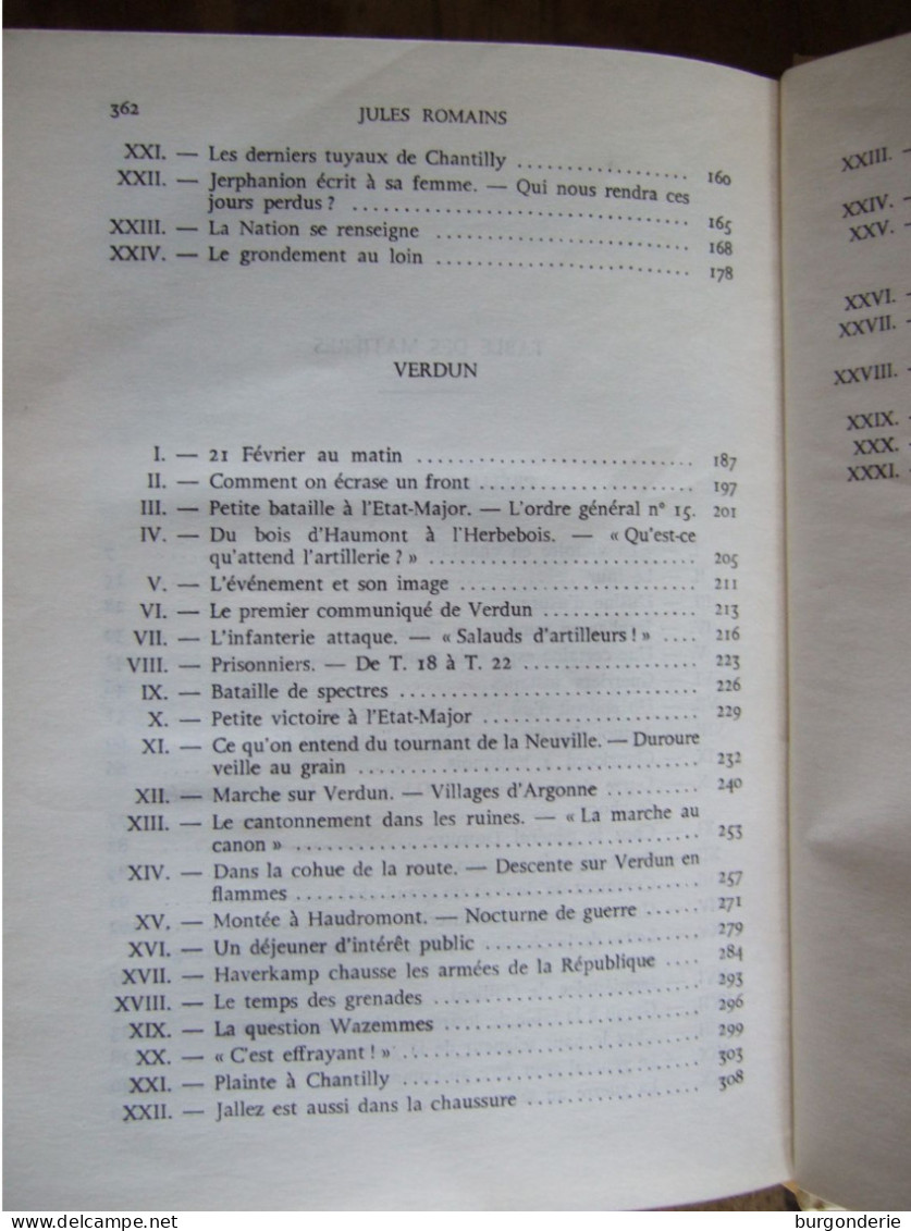 VERDUN / PRELUDE A VERDUN / JULES ROMAINS  / FLAMMARION /1956 - Weltkrieg 1914-18