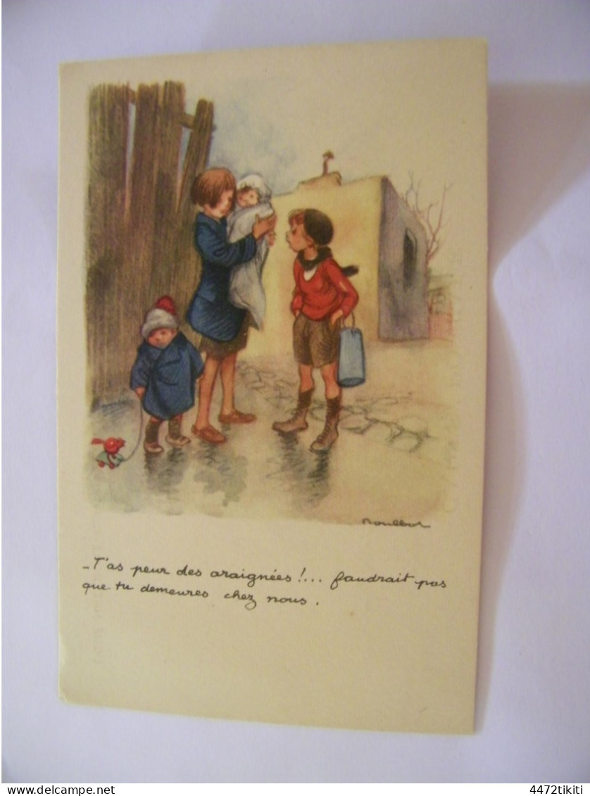 CPA - Illustrateur Poulbot - Peur Des Araignées - 1920 - SUP (HT 98) - Poulbot, F.
