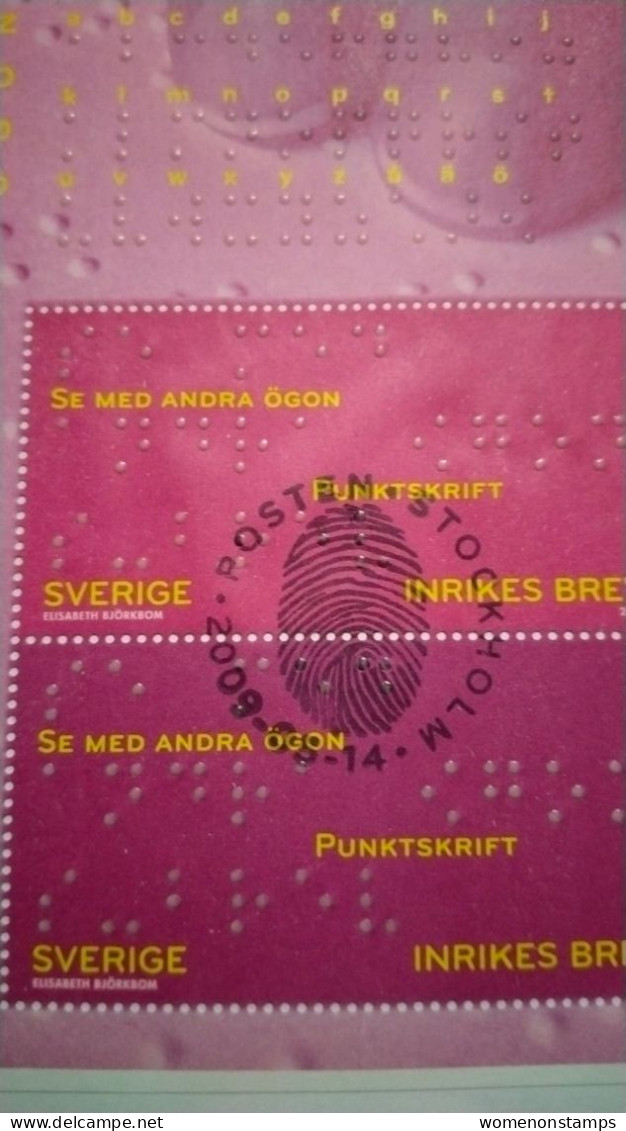 UNUSUAl Odd  Braille For Blind, Braille Script, Disabled, MS On FDC  Sweden - Handicaps