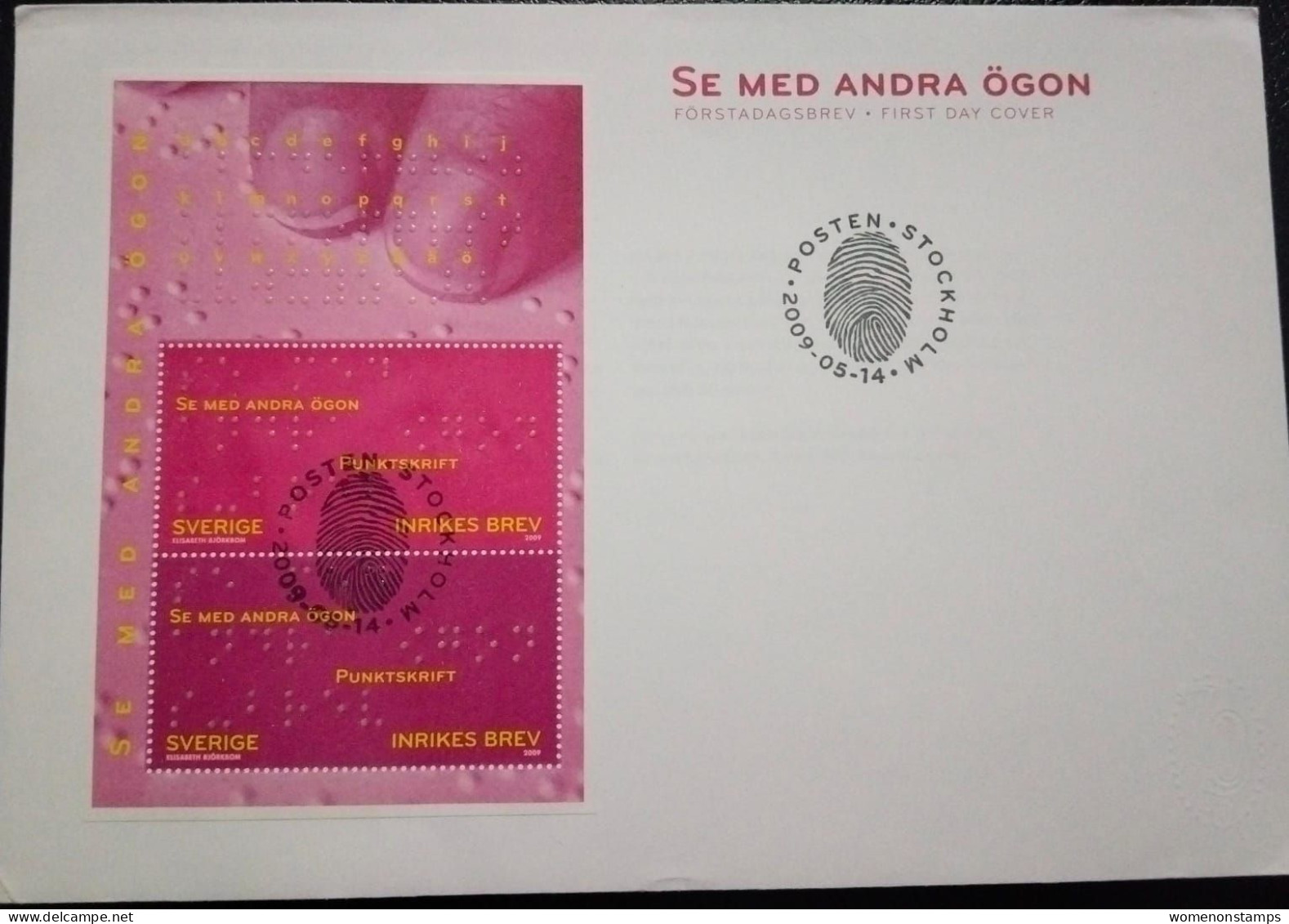 UNUSUAl Odd  Braille For Blind, Braille Script, Disabled, MS On FDC  Sweden - Behinderungen