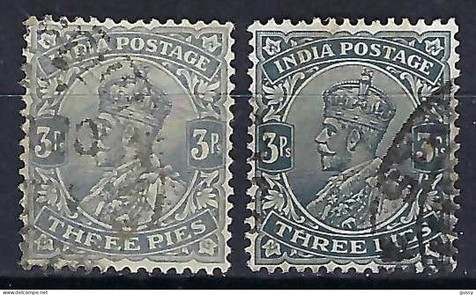 INDE ANGLAISE Ca.1911-26: 2x Le Y&T 79, 2 Nuances - 1911-35 Koning George V