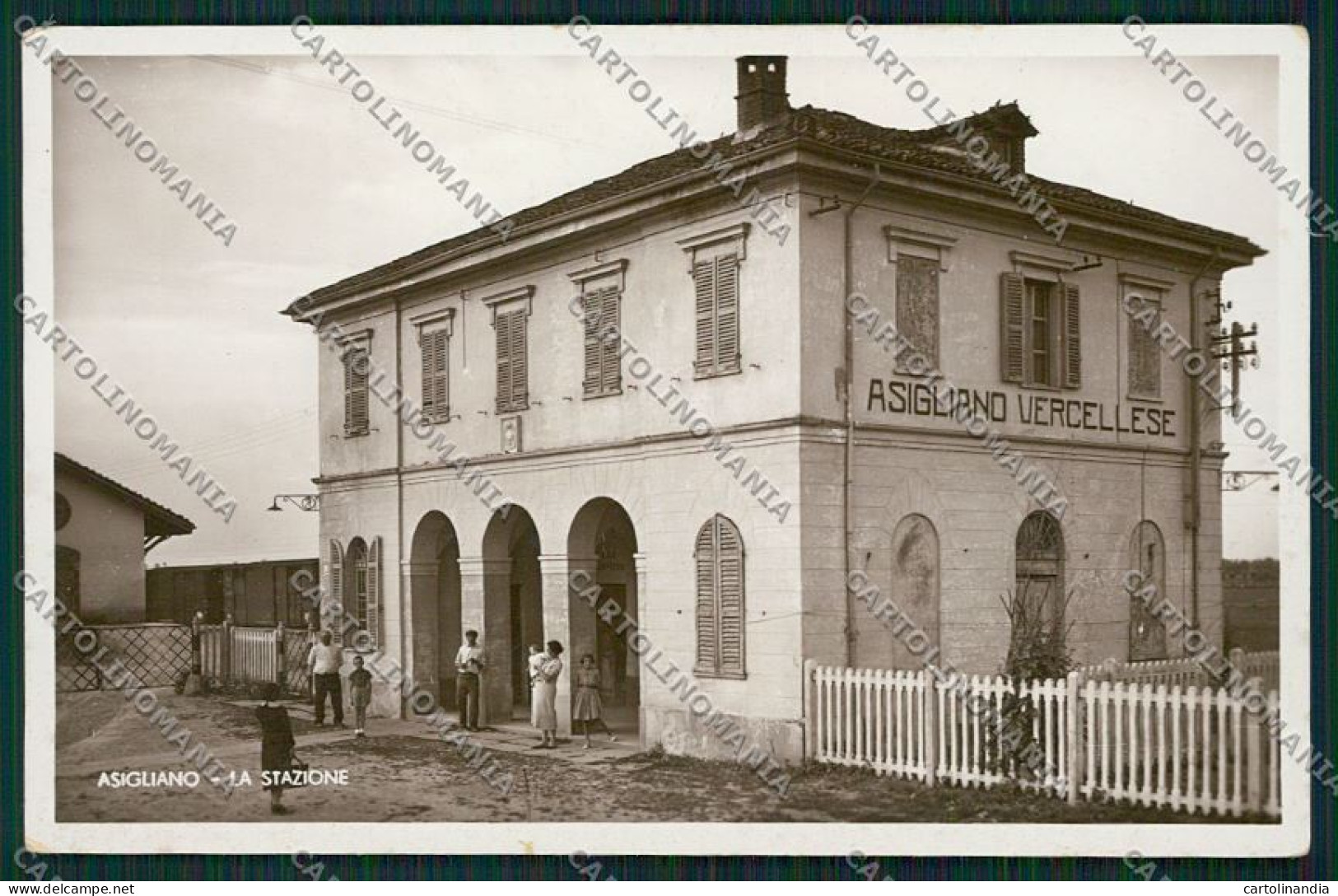 Vercelli Asigliano Stazione Foto Cartolina QK5035 - Vercelli