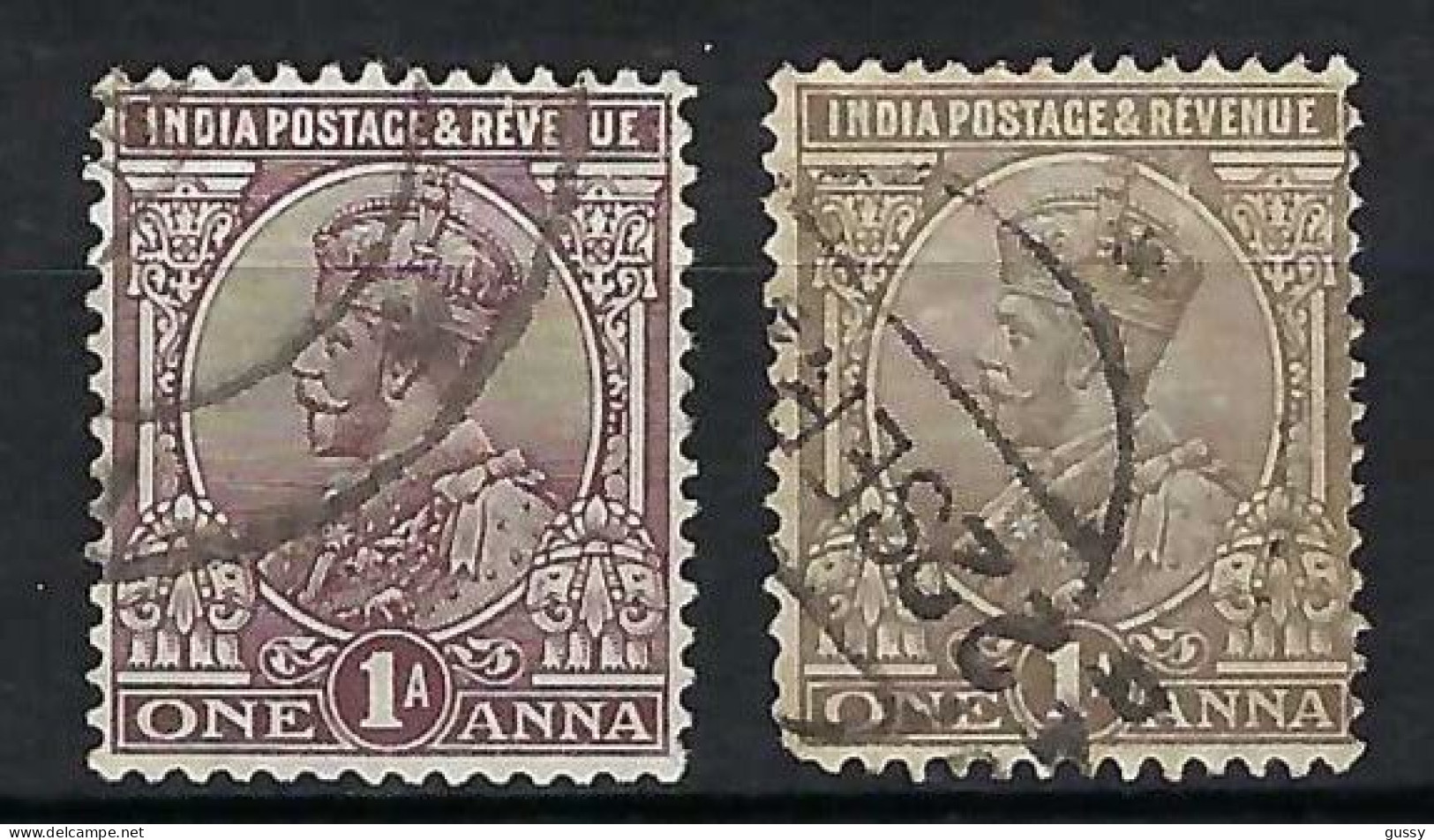 INDE ANGLAISE Ca.1911-26: 2x Le Y&T 78, 2 Nuances - 1911-35 King George V