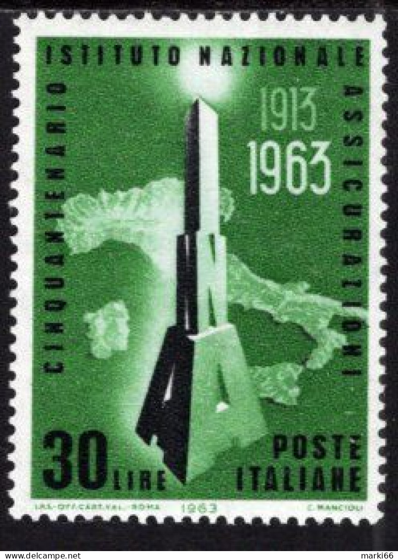 Italy - 1963 - 50 Years Of INA Insurance Company - Mint Stamp - 1961-70: Ungebraucht