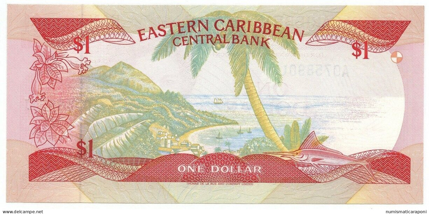 1 DOLLAR EASTERN CARIBBEAN CENTRAL BANK 1985/88 Q.FDS Lotto.386 - Caribes Orientales