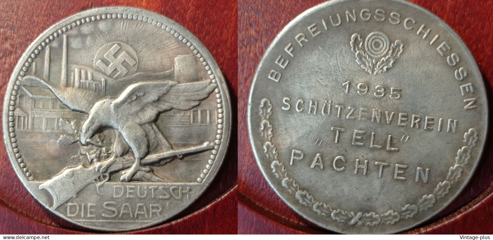 GERMANIA 3° REICH MONETA COMMEMORATIVA 1935 SCHUTZENVERETN TELL PACHTEN   - ALLEMAGNE - DEUTSCHLAND - COD: AB34 - Otros & Sin Clasificación