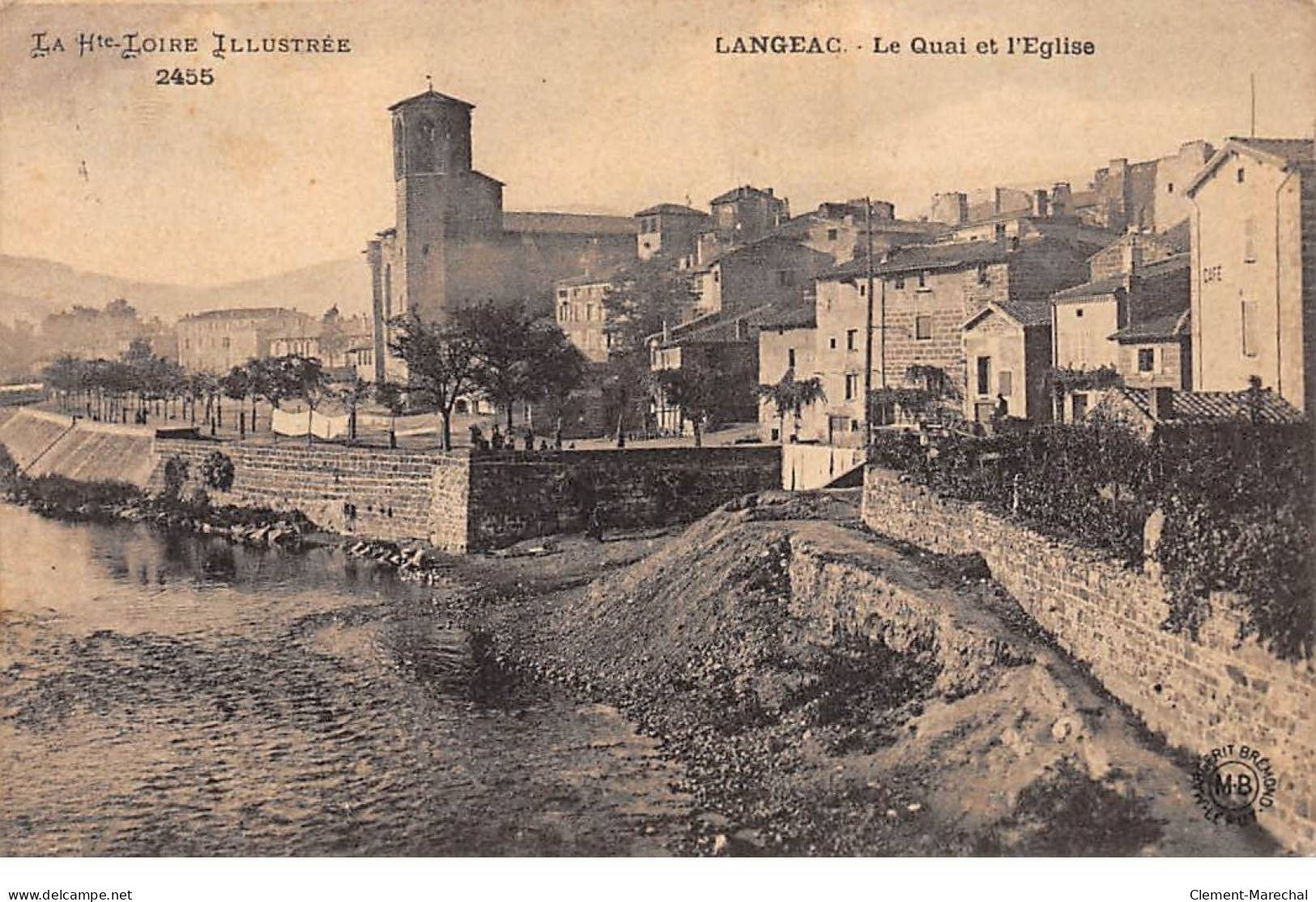 LANGEAC - Le Quai Et L'Eglise - Très Bon état - Langeac