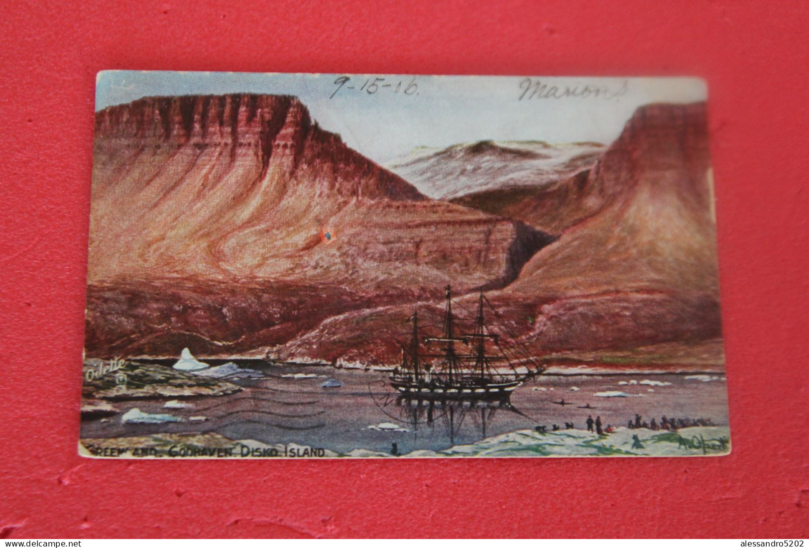 Gronland Greenland Godhaven Disko Island 1906 Ed. Oilette Tuck's Postcard - Greenland