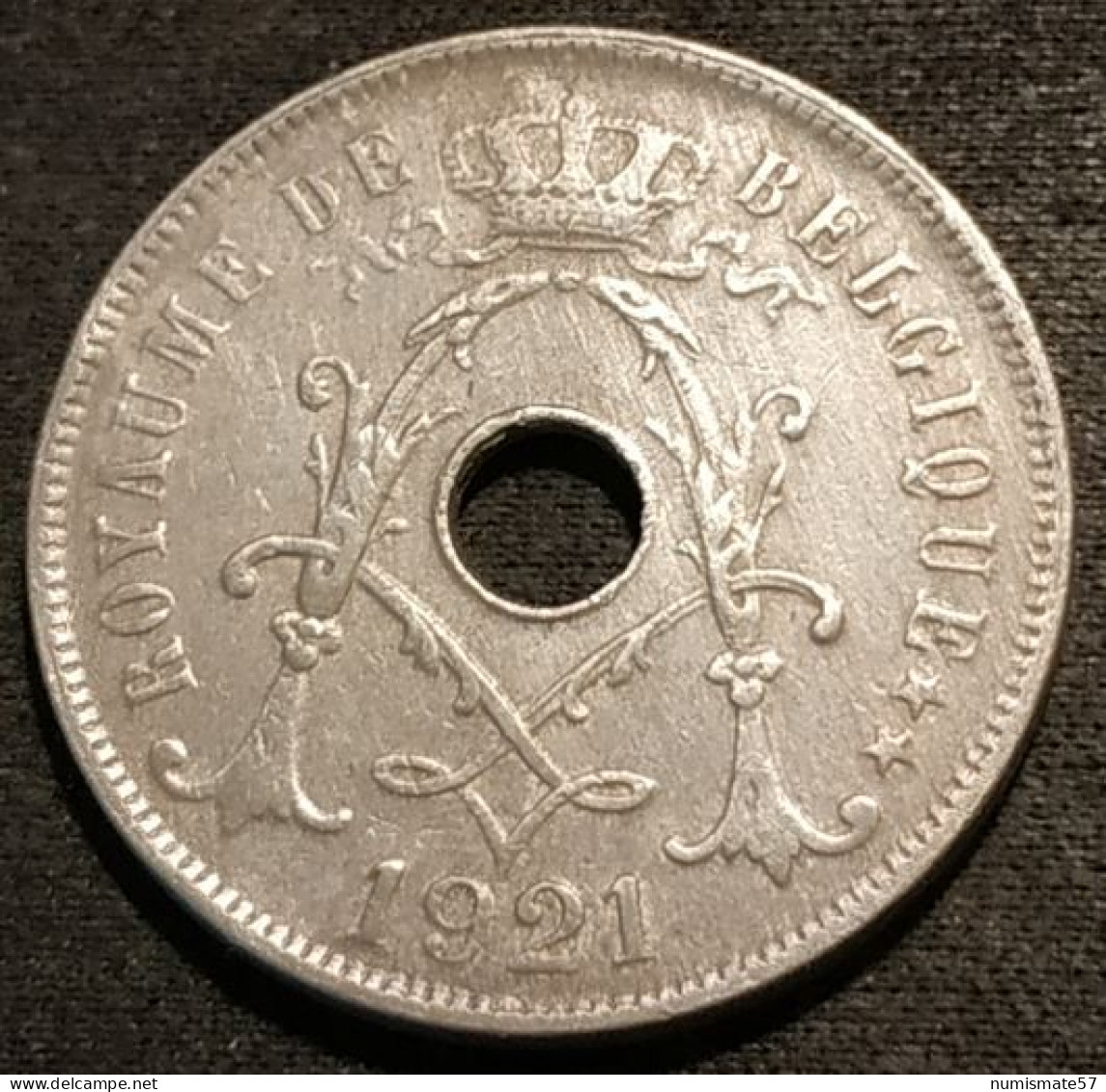 BELGIQUE - BELGIUM - 25 CENTIMES 1921 - Légende FR - Albert Ier - Type Michaux - KM 68.1 - 25 Cents