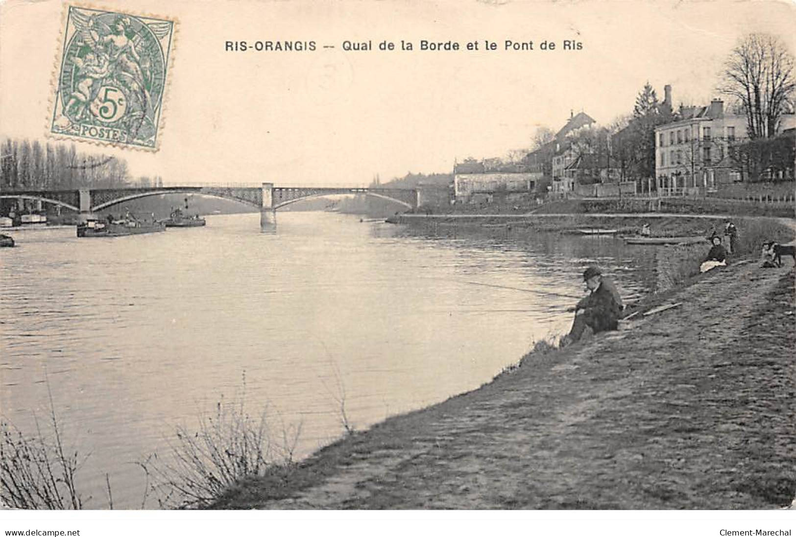RIS ORANGIS - Quai De La Borde Et Le Pont De Ris - Très Bon état - Ris Orangis