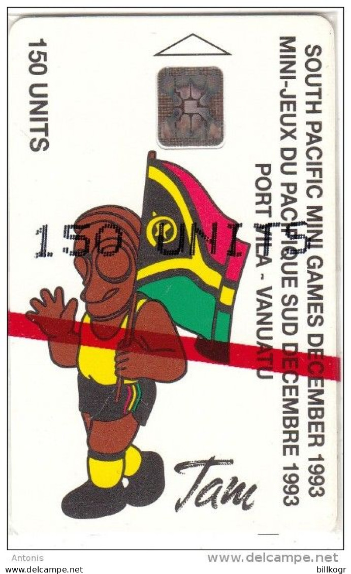 VANUATU - South Pacific Mini Games/Tam & Flag, Tirage 5000, 10/93, Mint - Vanuatu