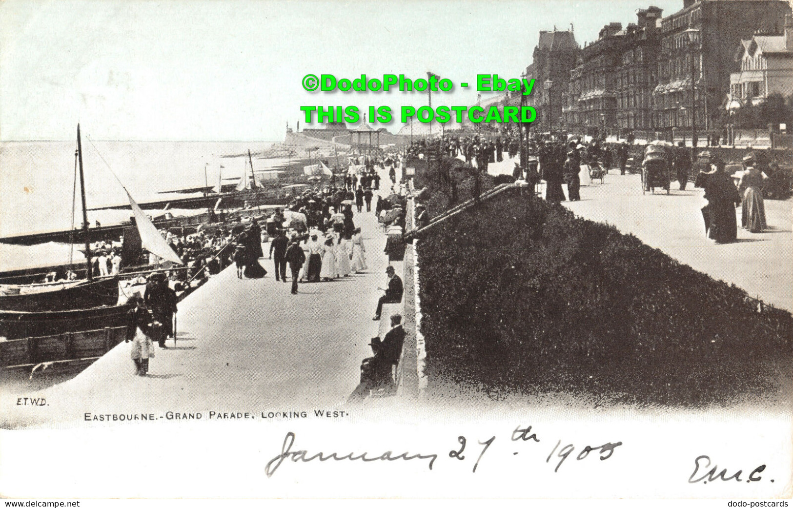 R439041 Eastbourne. Grand Parade. Looking West. E. T. W. D. Dainty Series. 1905 - Monde