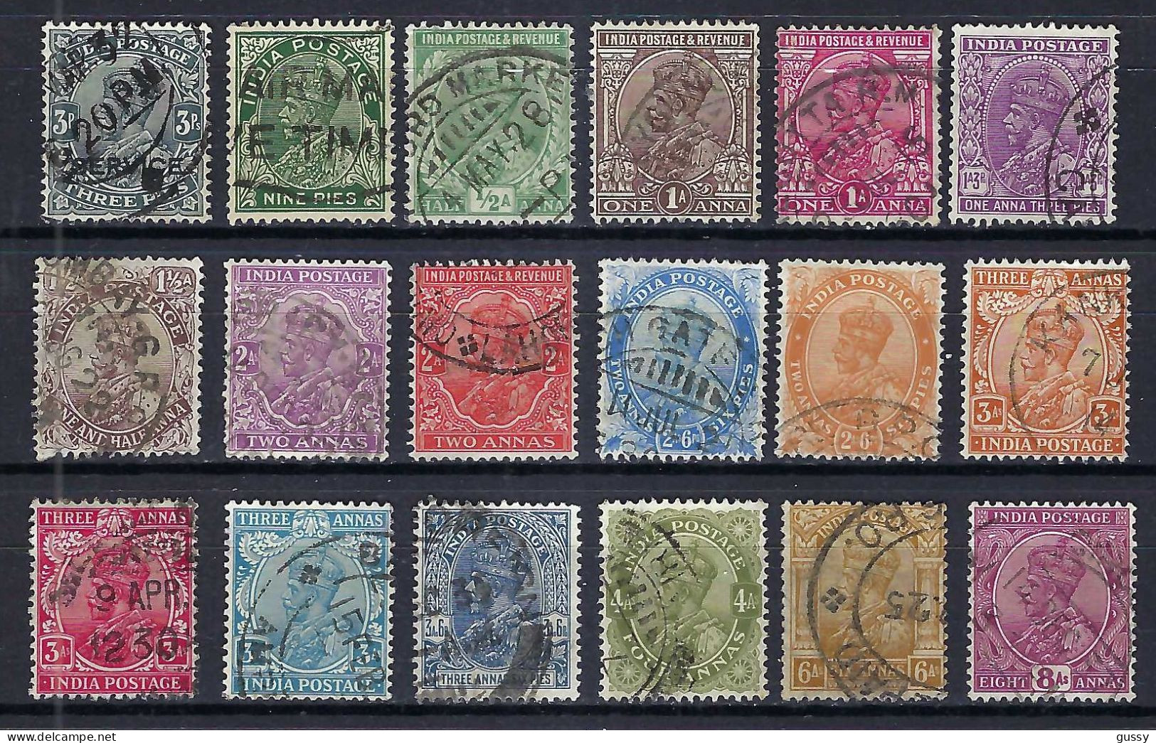 INDE ANGLAISE Ca.1911-32: Lot D' Obl. - 1911-35 Roi Georges V