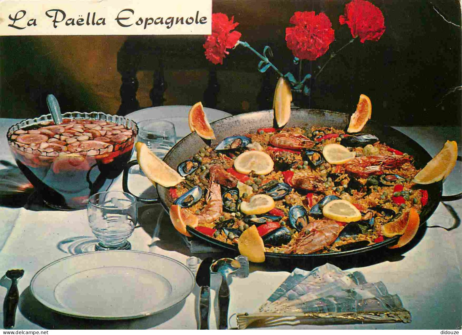 Recettes De Cuisine - Paella Espagnole - Gastronomie - CPM - Voir Scans Recto-Verso - Ricette Di Cucina