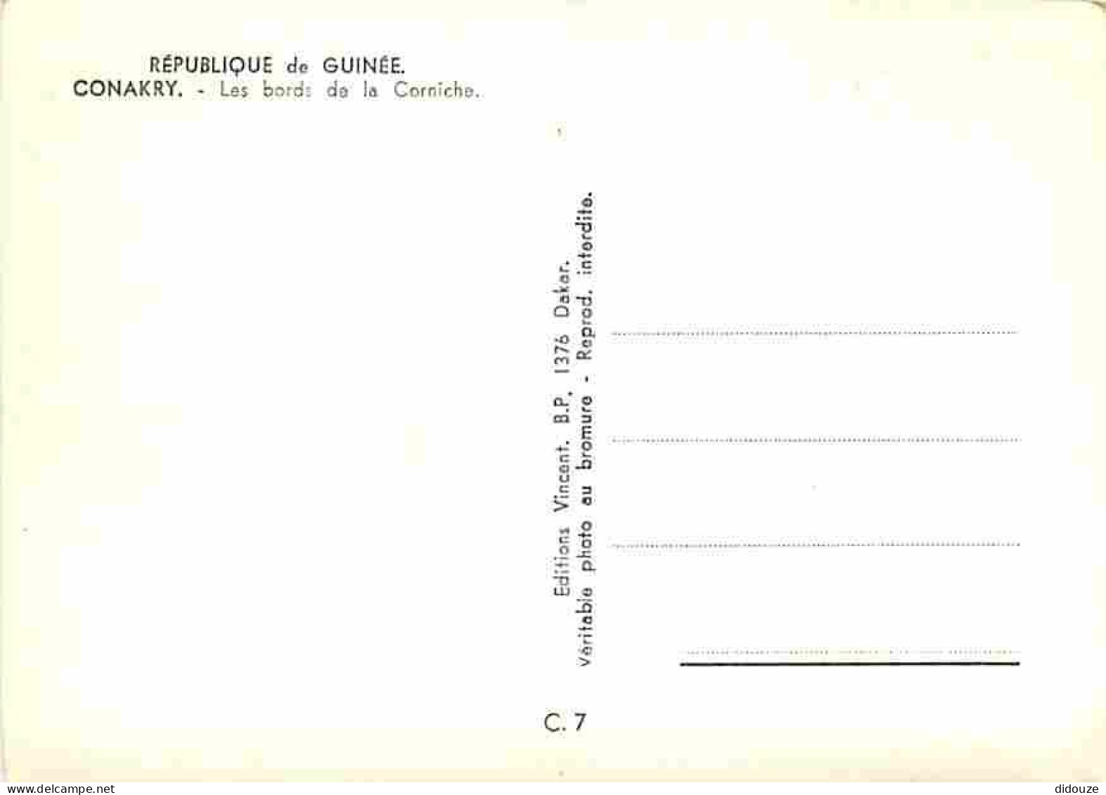 Guinée - Conakry - Les Bords De La Corniche - Carte Neuve - CPM - Voir Scans Recto-Verso - Guinée