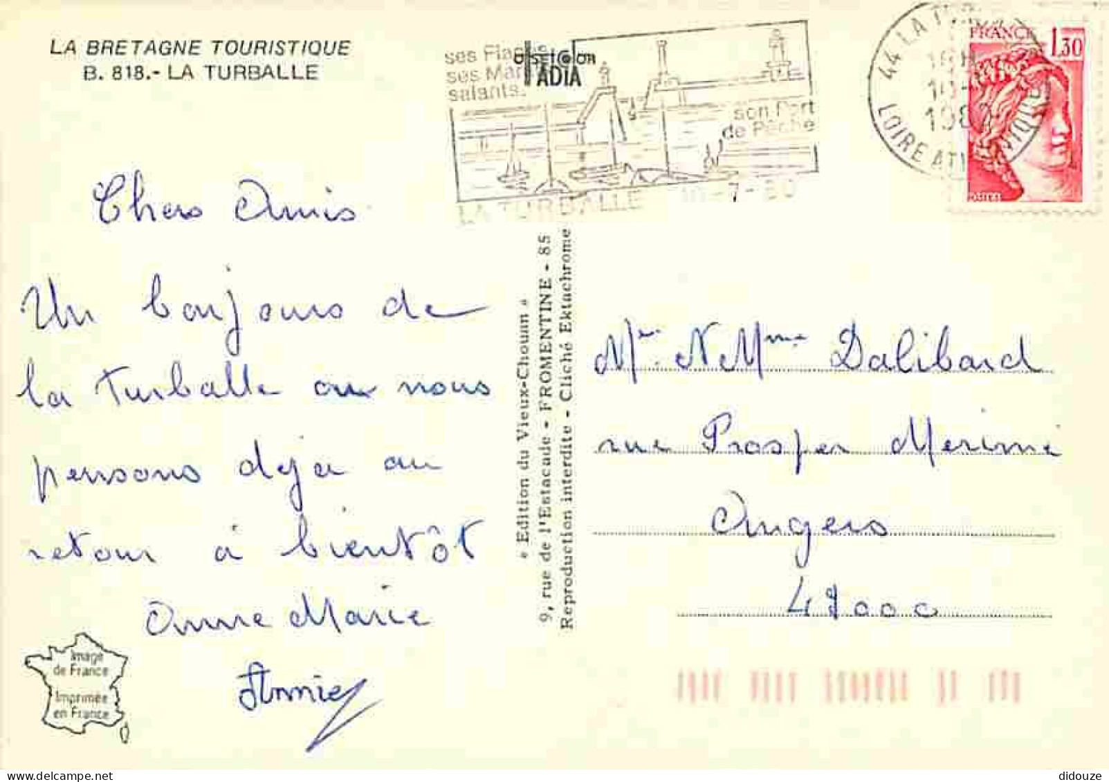 44 - La Turballe - Multivues - Plage - Bateaux - Marins Pecheurs - Flamme Postale - CPM - Voir Scans Recto-Verso - La Turballe