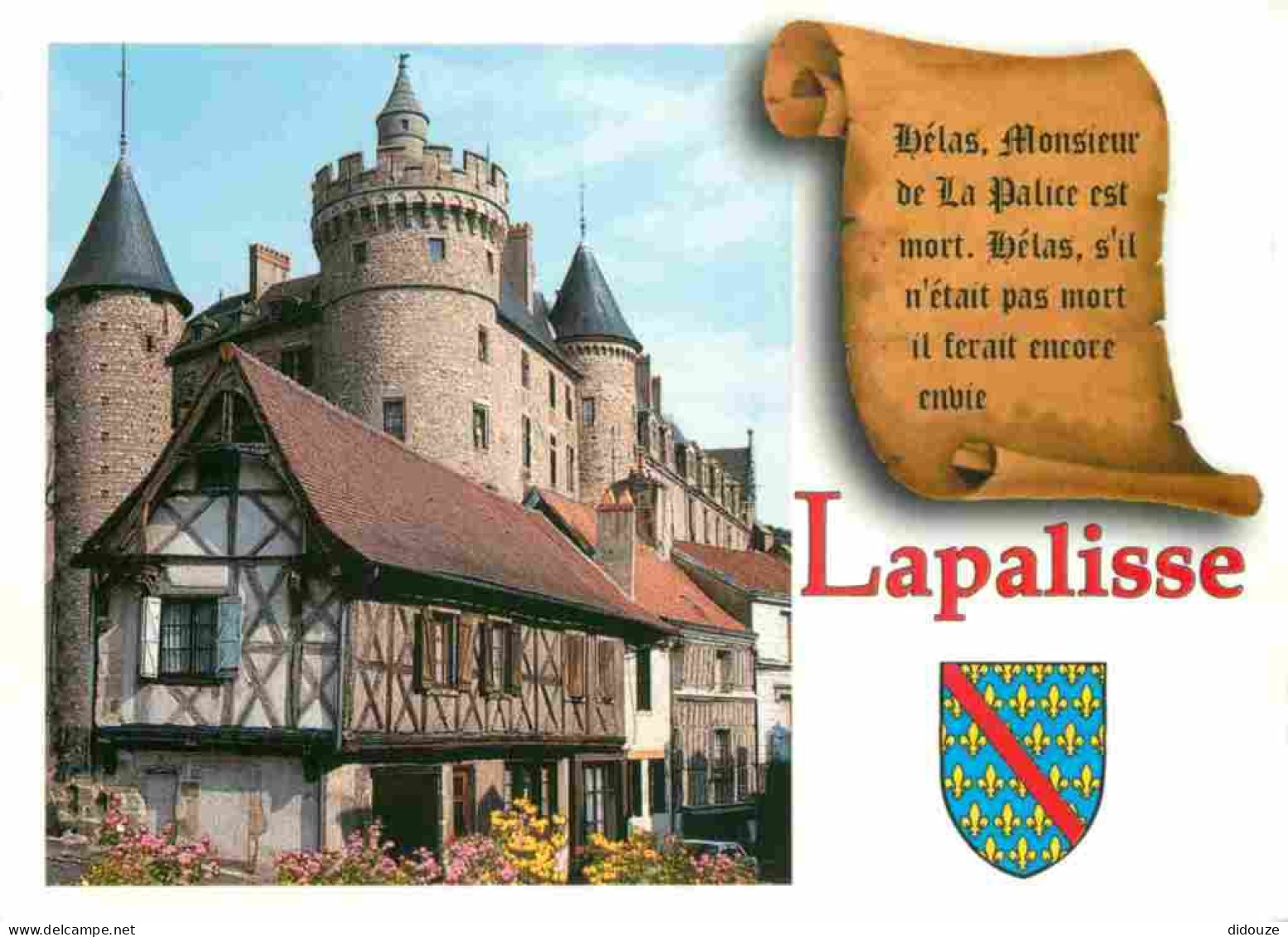03 - Lapalisse - Maison à Colombages - Le Château - Blasons - CPM - Carte Neuve - Voir Scans Recto-Verso - Lapalisse