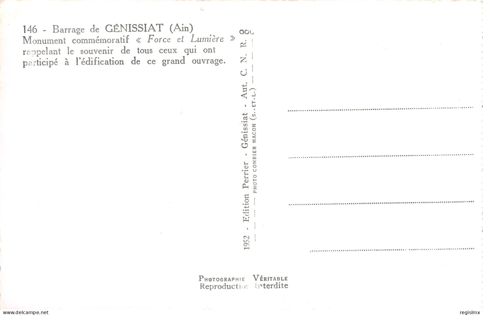 01-GENISSIAT LE BARRAGE-N°T1151-A/0111 - Génissiat
