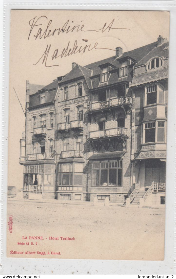 La Panne. Hotel Terlinck. Sugg N.7. * - De Panne