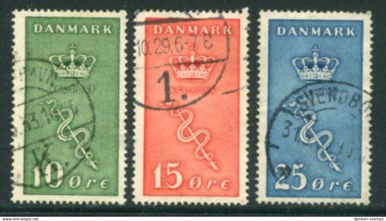 DENMARK 1929 Cancer Fund  Used.  Michel 177-79 - Gebraucht