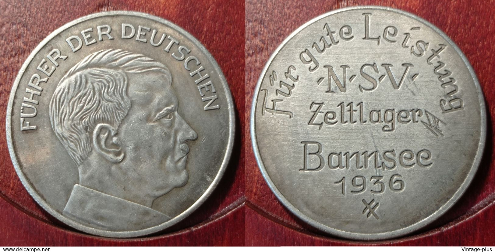 GERMANIA 3° REICH MONETA COMMEMORATIVA N-S-V ZETTLAGER BANNSEE 1936 - HITLER - ALLEMAGNE - DEUTSCHLAND - COD: D73 - Sonstige & Ohne Zuordnung