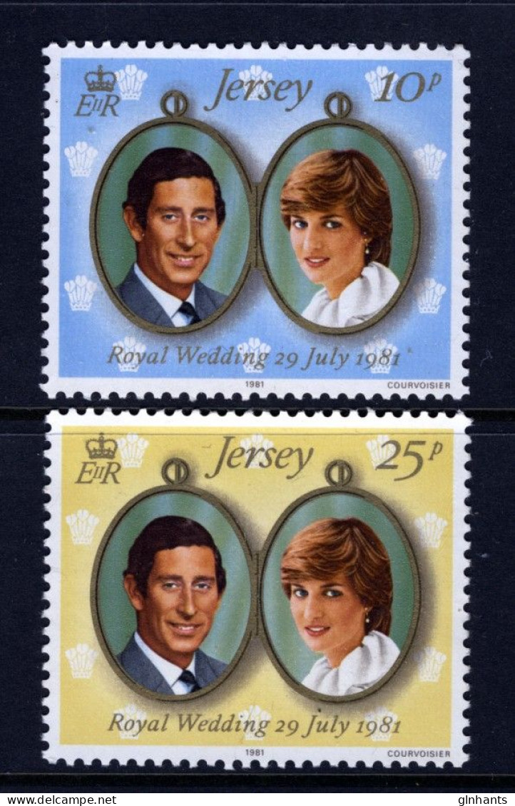 JERSEY - 1981 ROYAL WEDDING SET (2V) FINE MNH ** SG 284-285 - Jersey