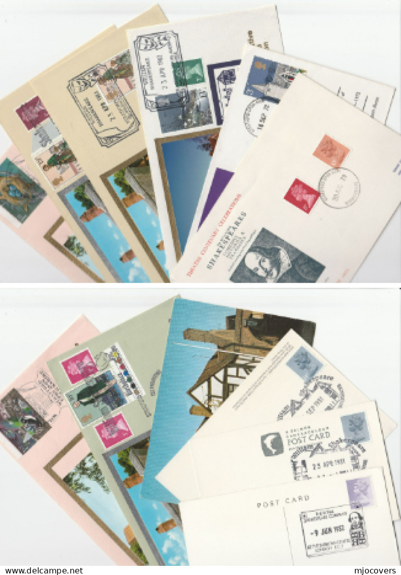 Collection 12  Shakespeare EVENT Covers (11 STRATFORD UPON AVON, 1 Barbican)  1972- 1991 GB Stamps - Collezioni (senza Album)