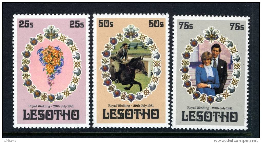 LESOTHO - 1981 ROYAL WEDDING SET (3V) FINE MNH ** SG 451-453 - Lesotho (1966-...)