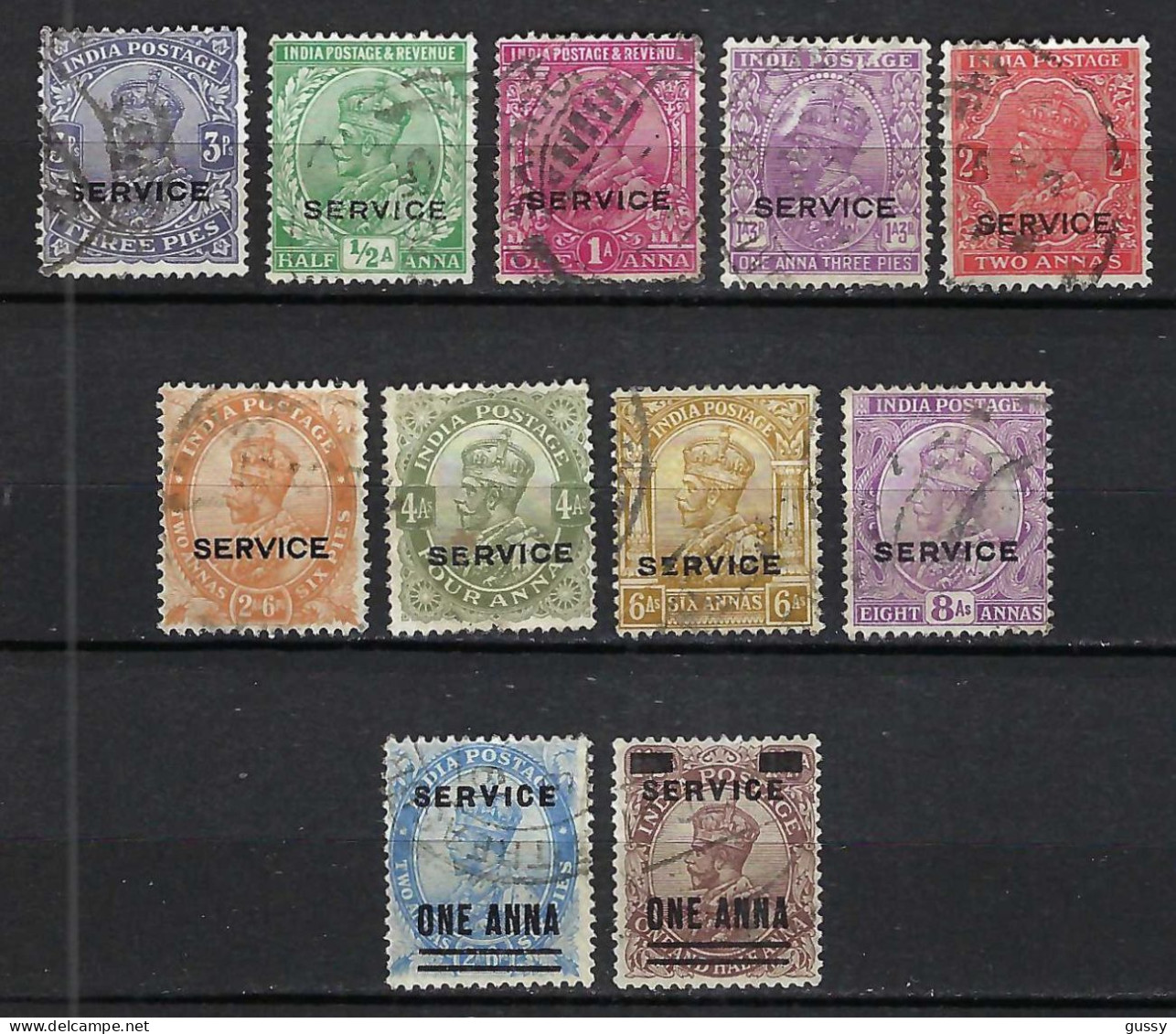 INDE ANGLAISE Service Ca.1911-32: Lot D' Obl. - 1911-35 King George V