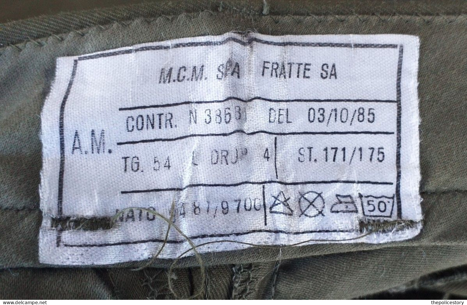 Giacca pantaloni mimetica verde NATO VAM A.M. tg. 54 del 1985 originale ottima