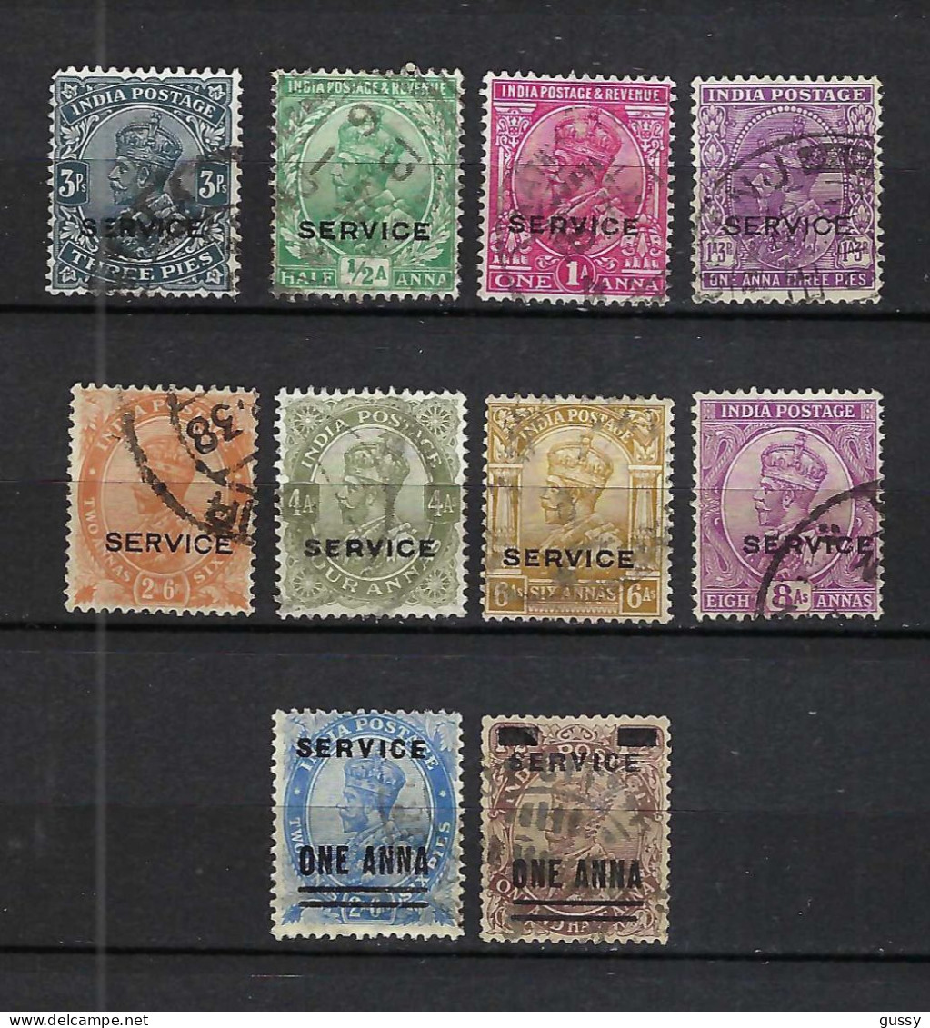 INDE ANGLAISE Service Ca.1911-32: Lot D' Obl. - 1911-35  George V