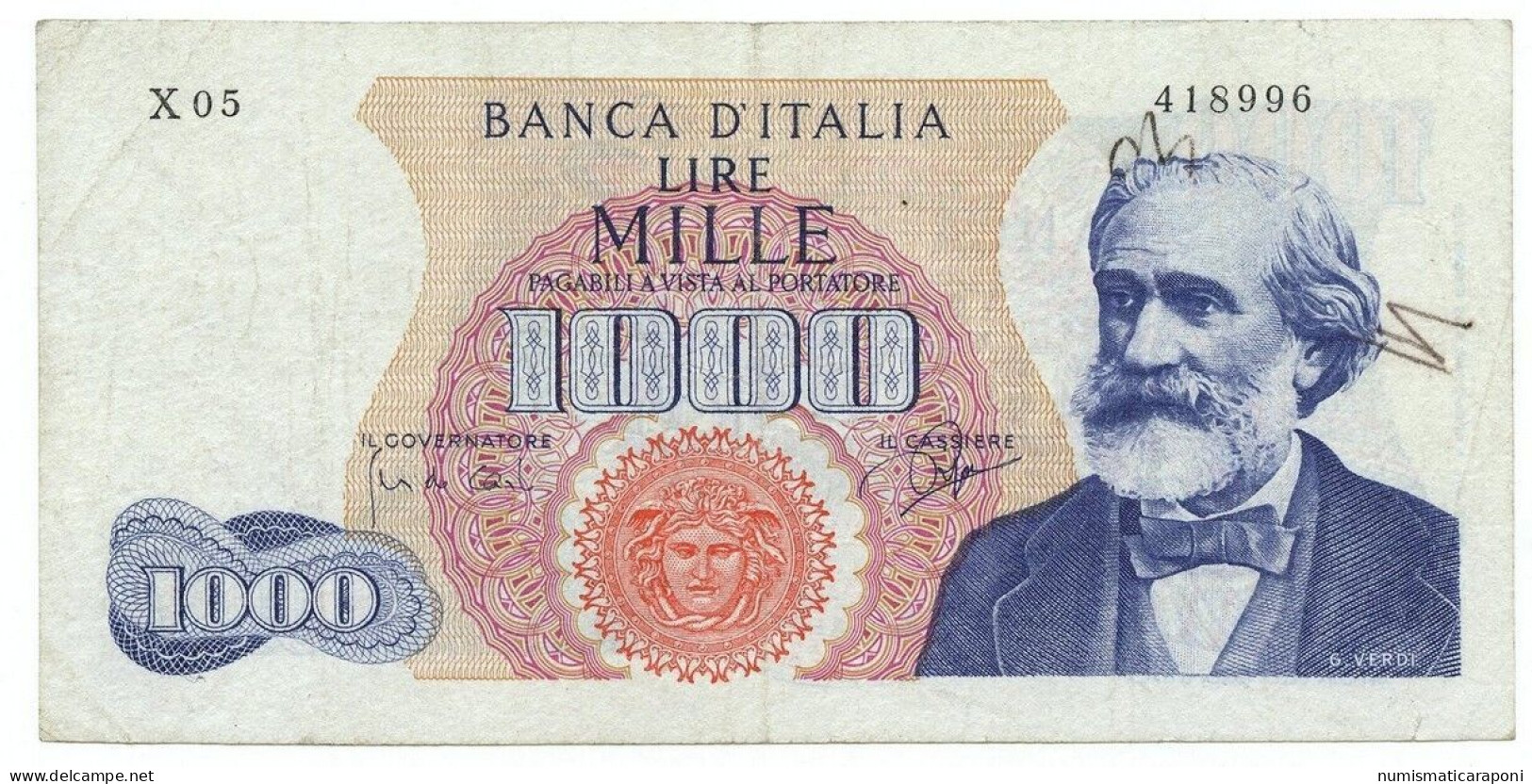 1000 LIRE Italia Verdi I° Tipo  SERIE SOSTITUTIVA 05/07/1963  LOTTO 388 - 1.000 Lire