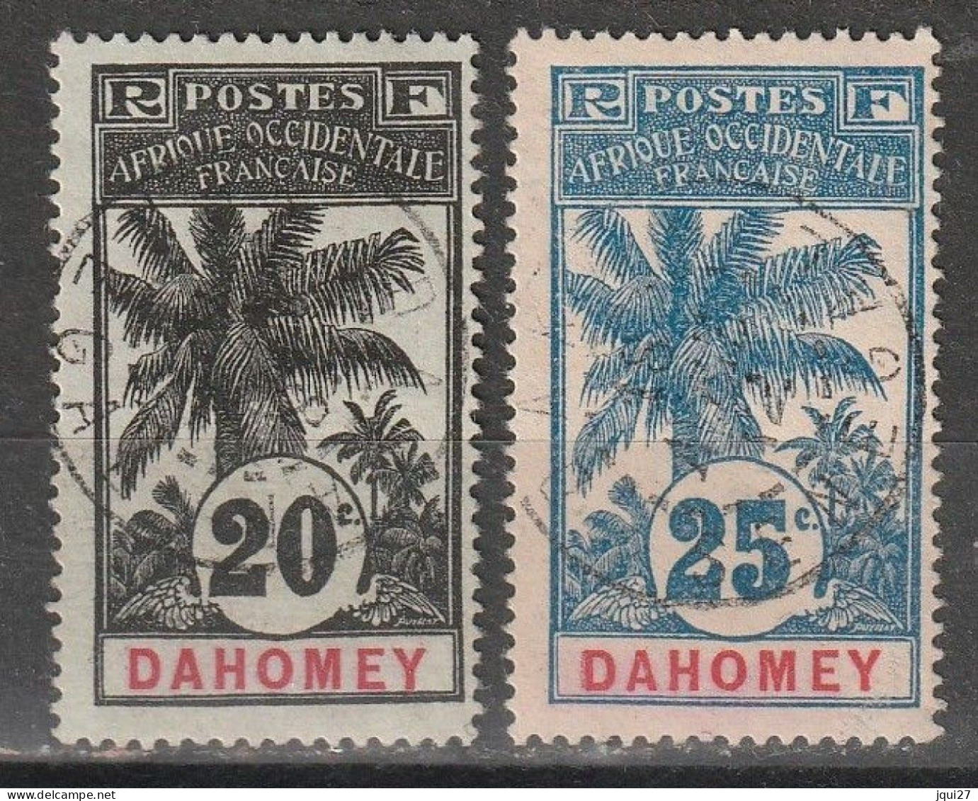 Dahomey N° 23 24 Oblitération Dakar Sénégal - Oblitérés