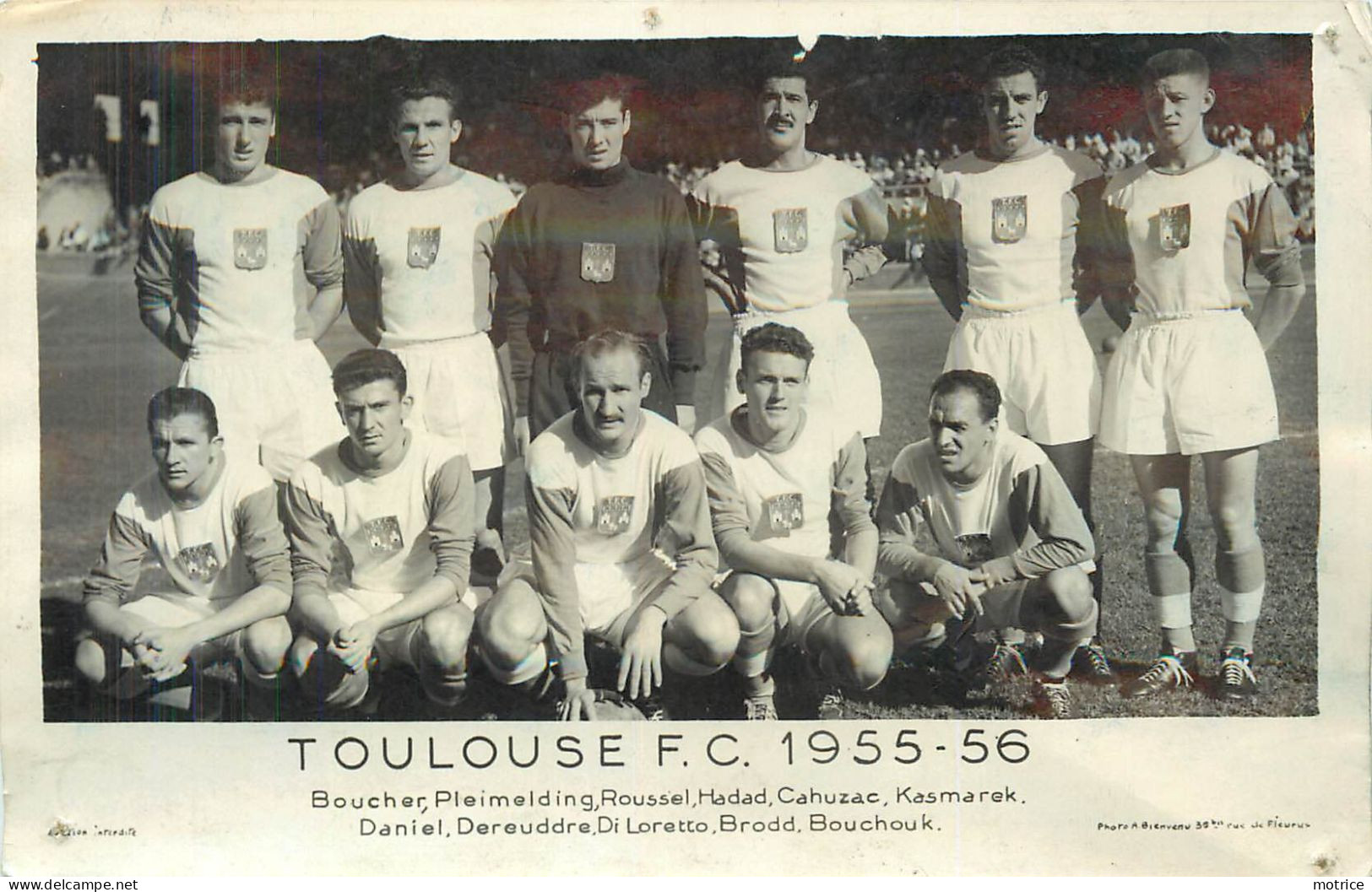 TOULOUSE F.C. 1955-56 - Photo De L'équipe De Foot.(format Carte Ancienne) - Calcio