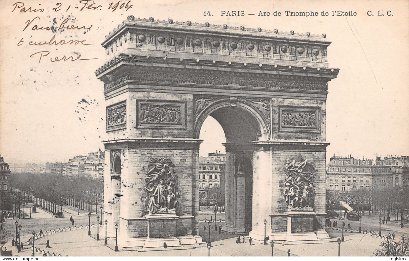 75-PARIS L ARC DE TRIOMPHE DE L ETOILE-N°T1154-F/0339 - Arc De Triomphe