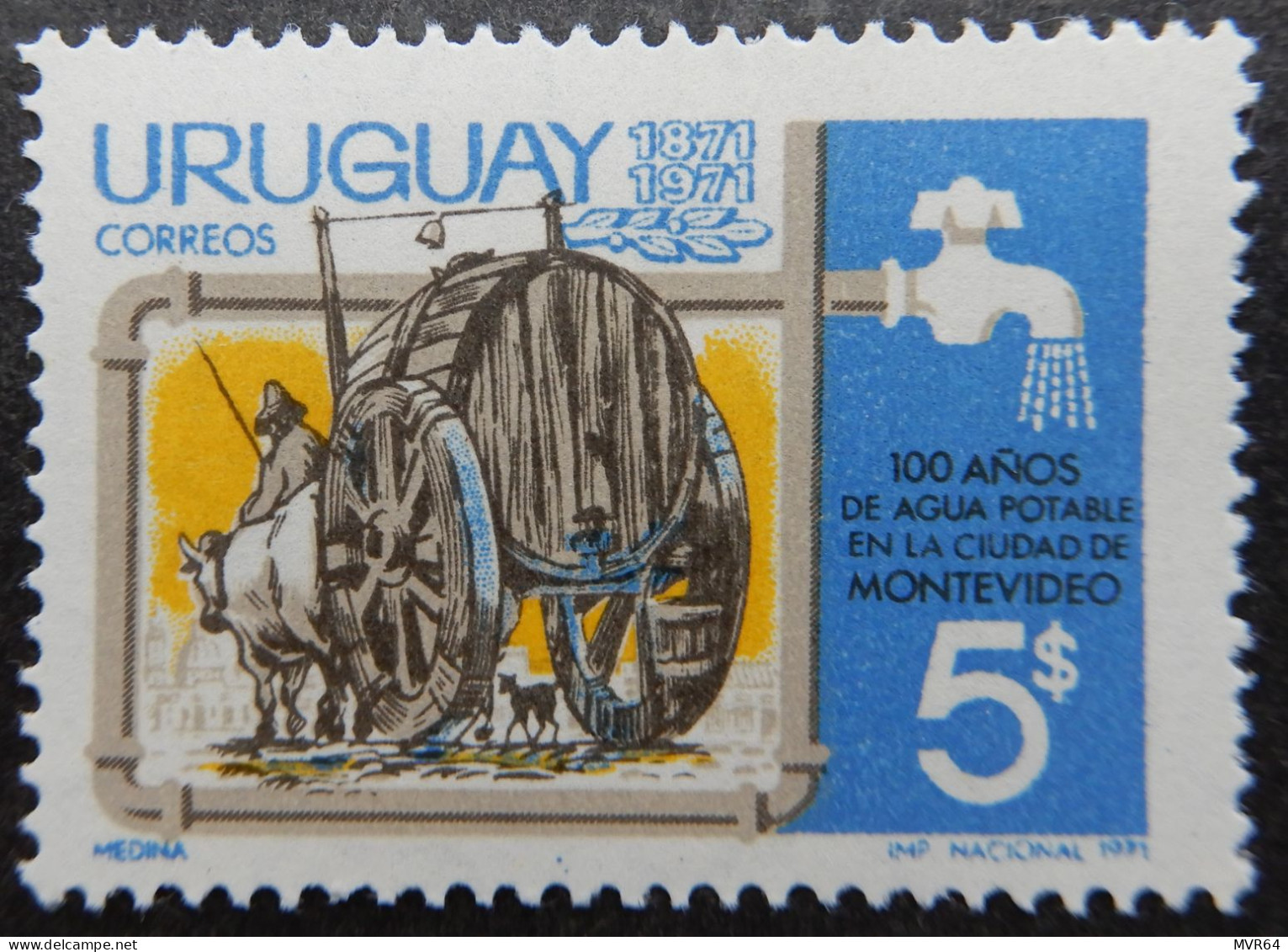 Uruguay 1971 The 100th Anniversary Of The Montevideo's Water Supply - Uruguay