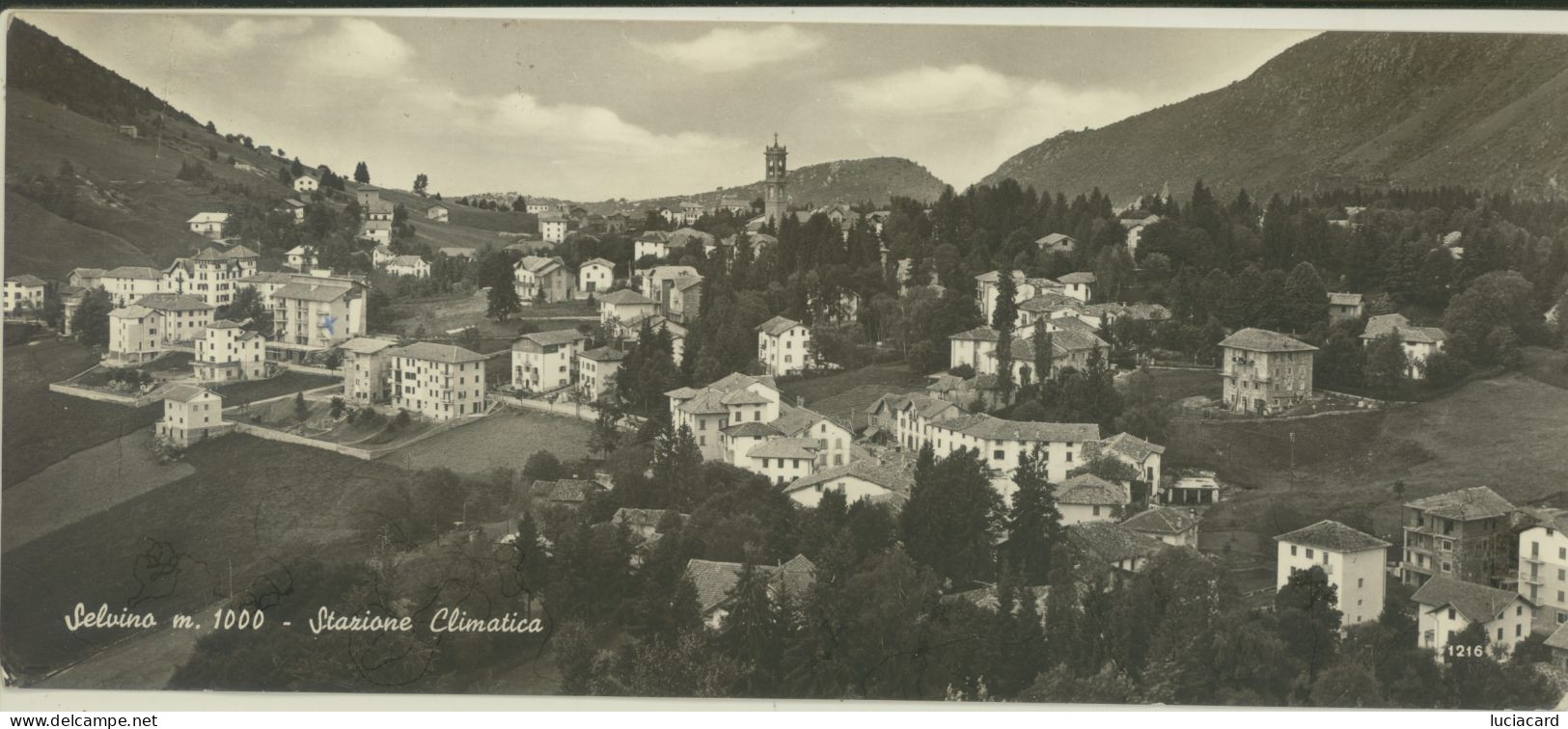 SELVINO -BERGAMO -PANORAMA 1957 RARA CARTOLINA LUNGA - Bergamo